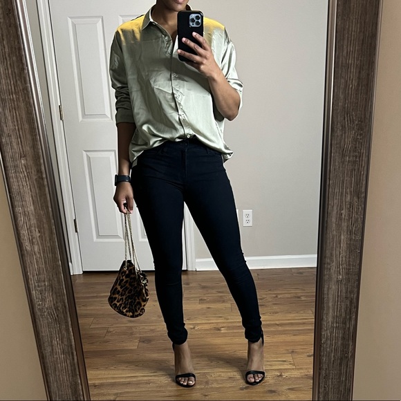 Express mid rise black jeans